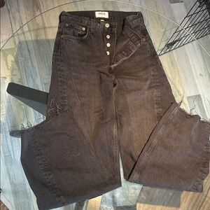 Agolde Luna black barrel jeans